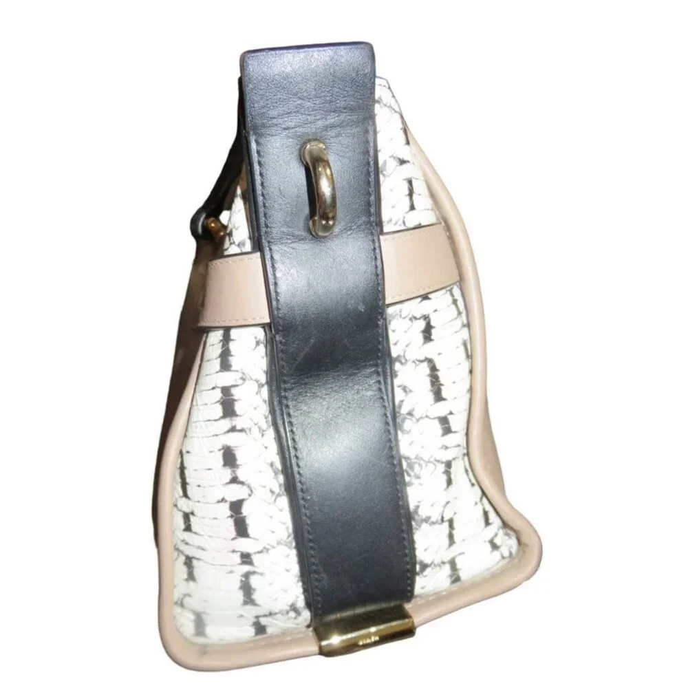 Coach 2015 Swagger 36496 In Colorblock Exotic Embossed Calf Leather Satchel - Picture 4 of 12